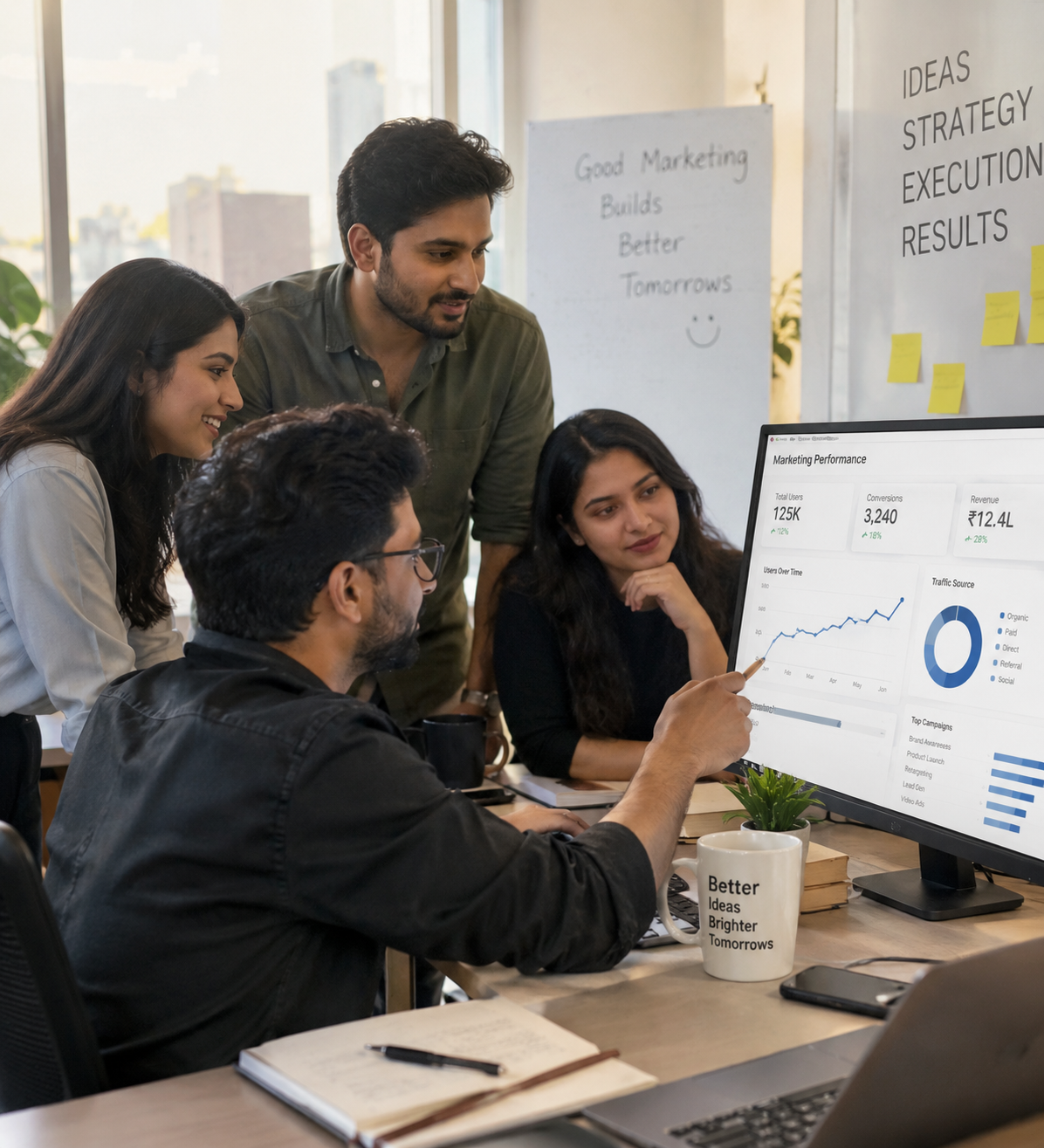 Opsiko marketing operations team at a live dashboard